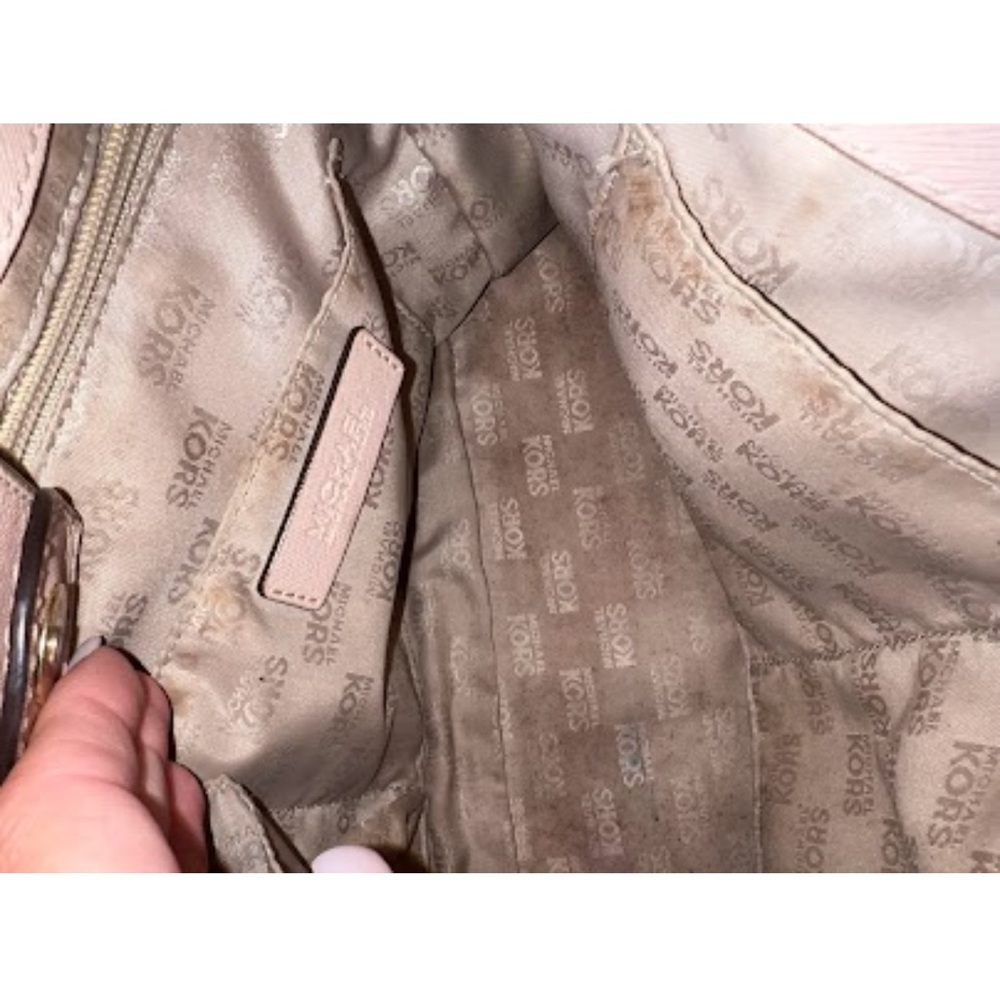 Michael Kors Saffiano satchel; NEEDS PROFESSIONAL CLEAN! With crossbody strap - Picture 5 of 13